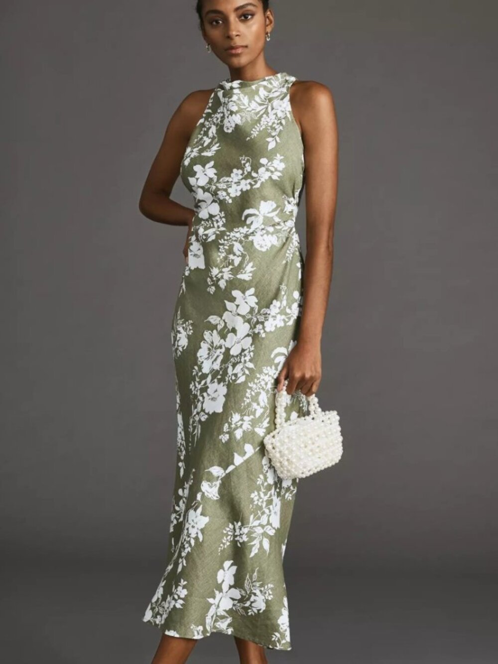 Reformation Casette floral maxi linen dress size 2